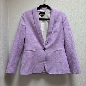 NWT J. Crew Parke Lavender Stretch Linen Blazer Size 6